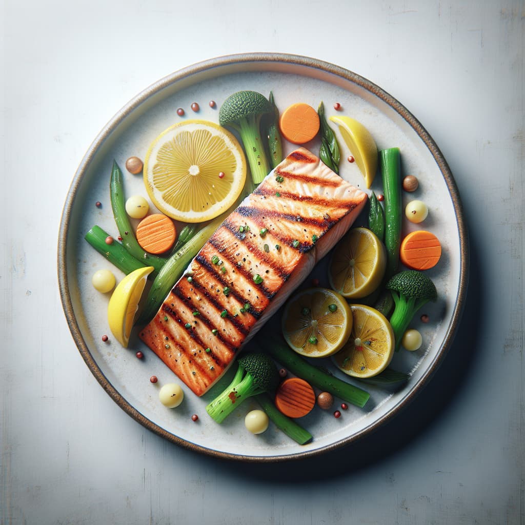 Sheet-Pan Garlic Salmon with Broccoli and Cauliflower Rice