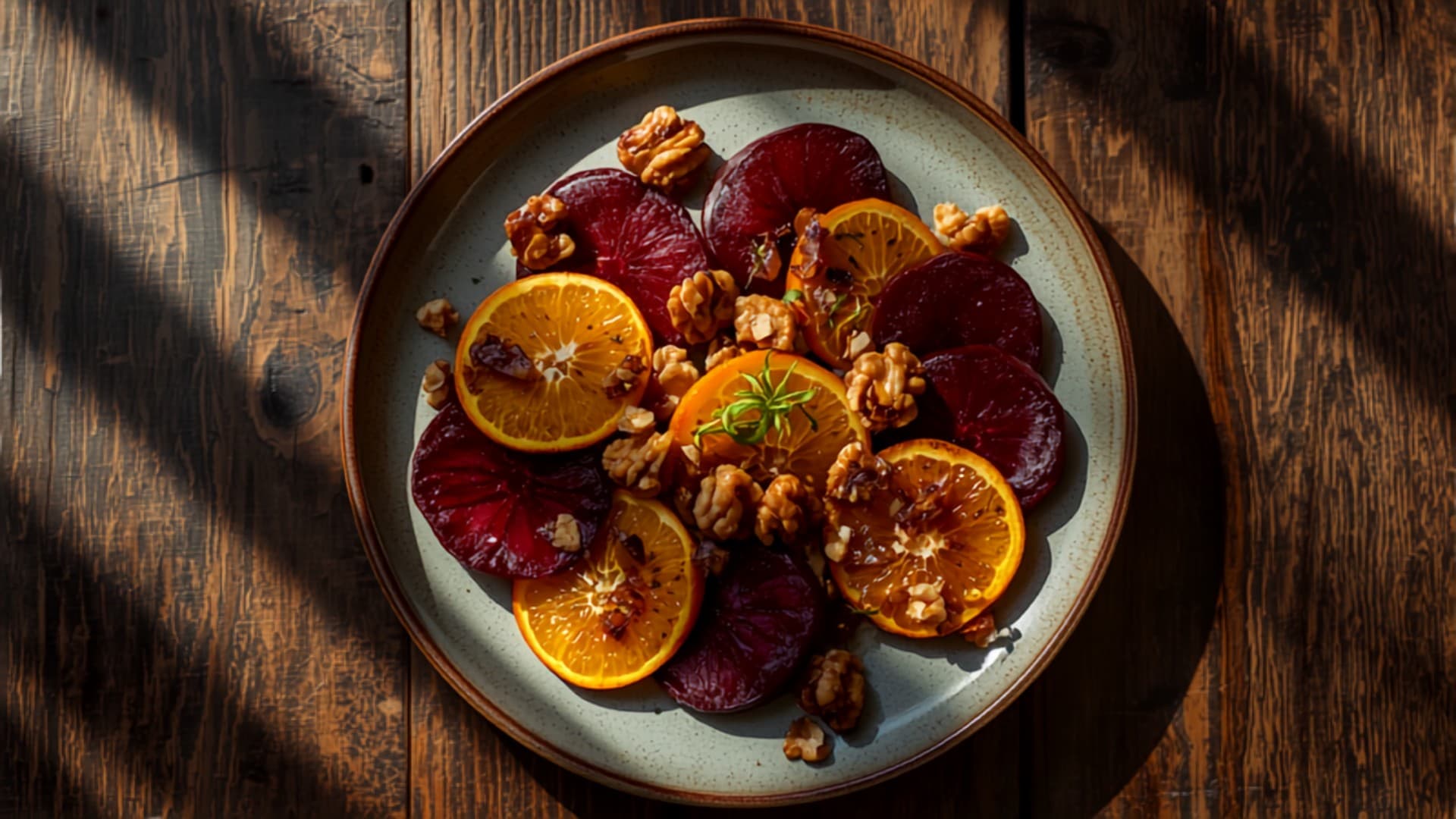 Charred Beet and Orange Salad with Toasted Walnuts