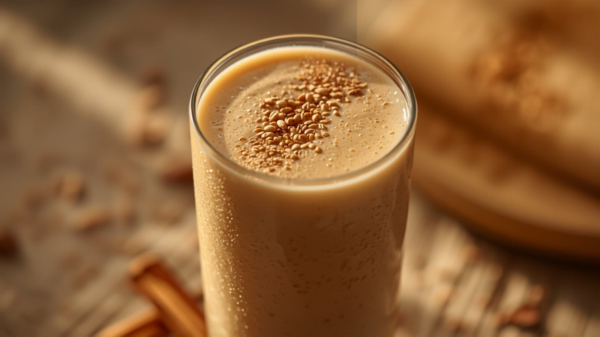 Tigernut and Date Milk Smoothie with Flaxseed