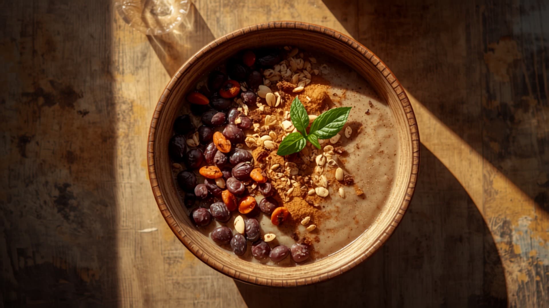 Caribbean Oat and Black Bean Breakfast Porridge with Cinnamon
