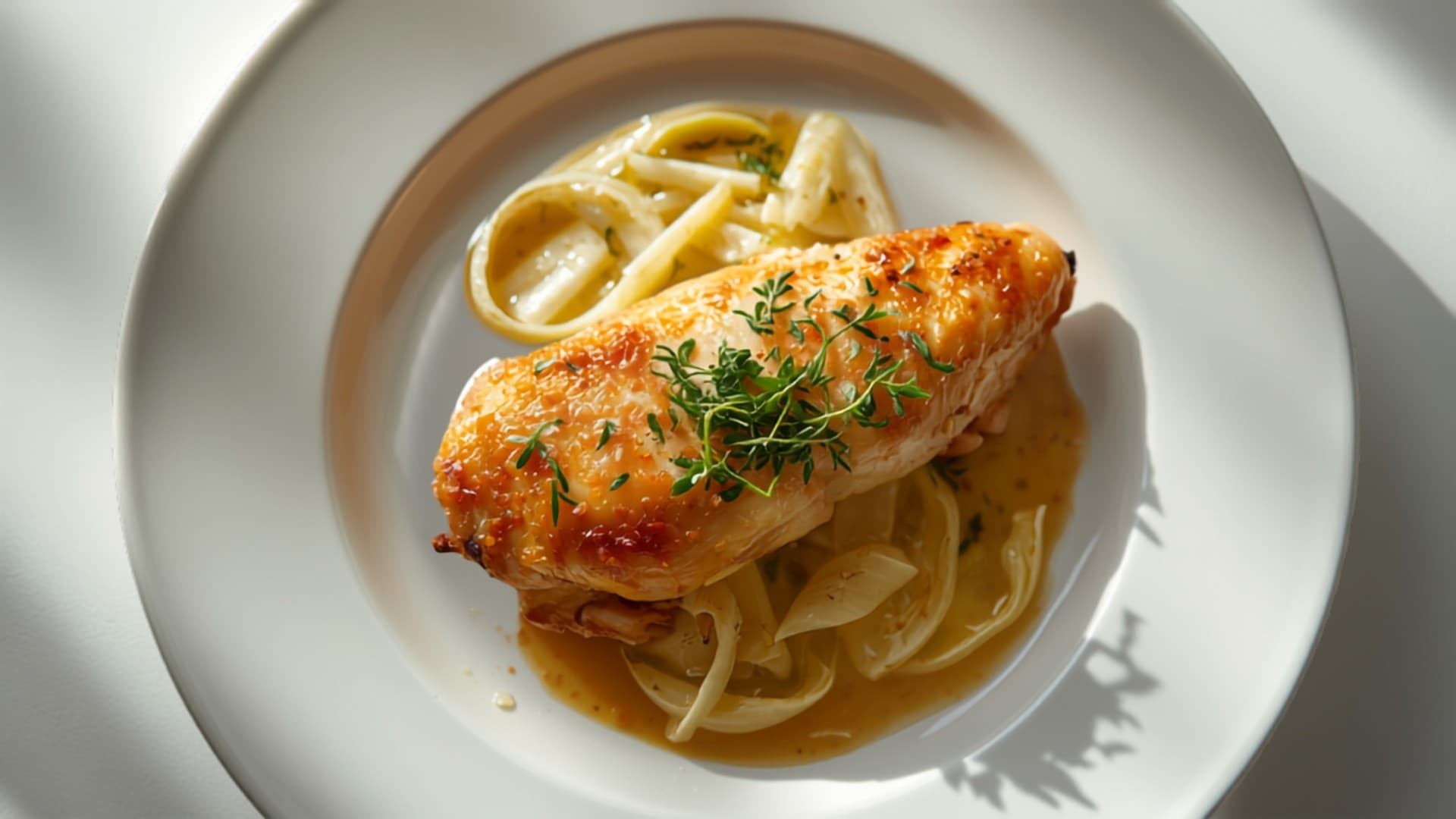 Baked Herb Chicken with Fennel and Zucchini