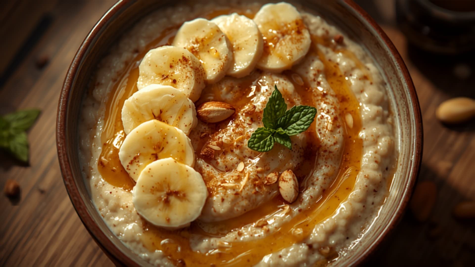 Warm Semolina Porridge with Banana and Honey