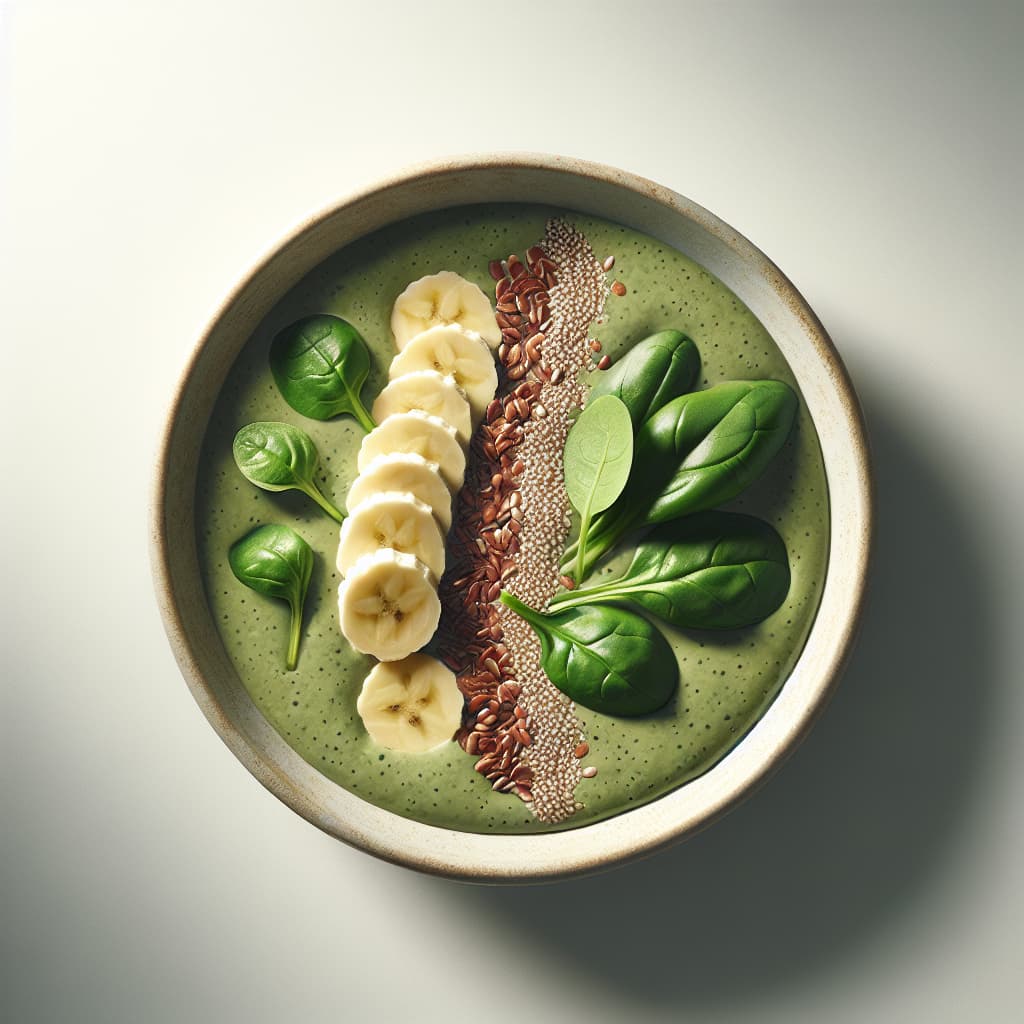 Spinach, Egg and Avocado Breakfast Bowl with Pumpkin Seeds