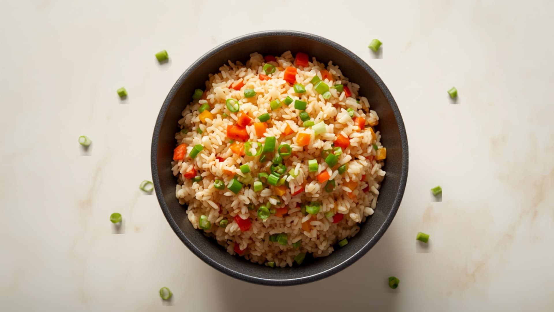 Egg White and Vegetable Fried Rice with Scallions
