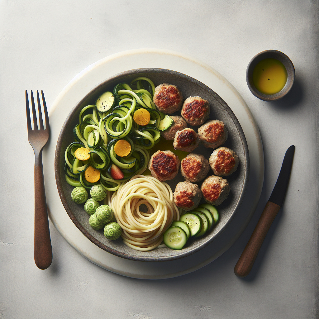 High-Protein Turkey Meatballs with Zoodles