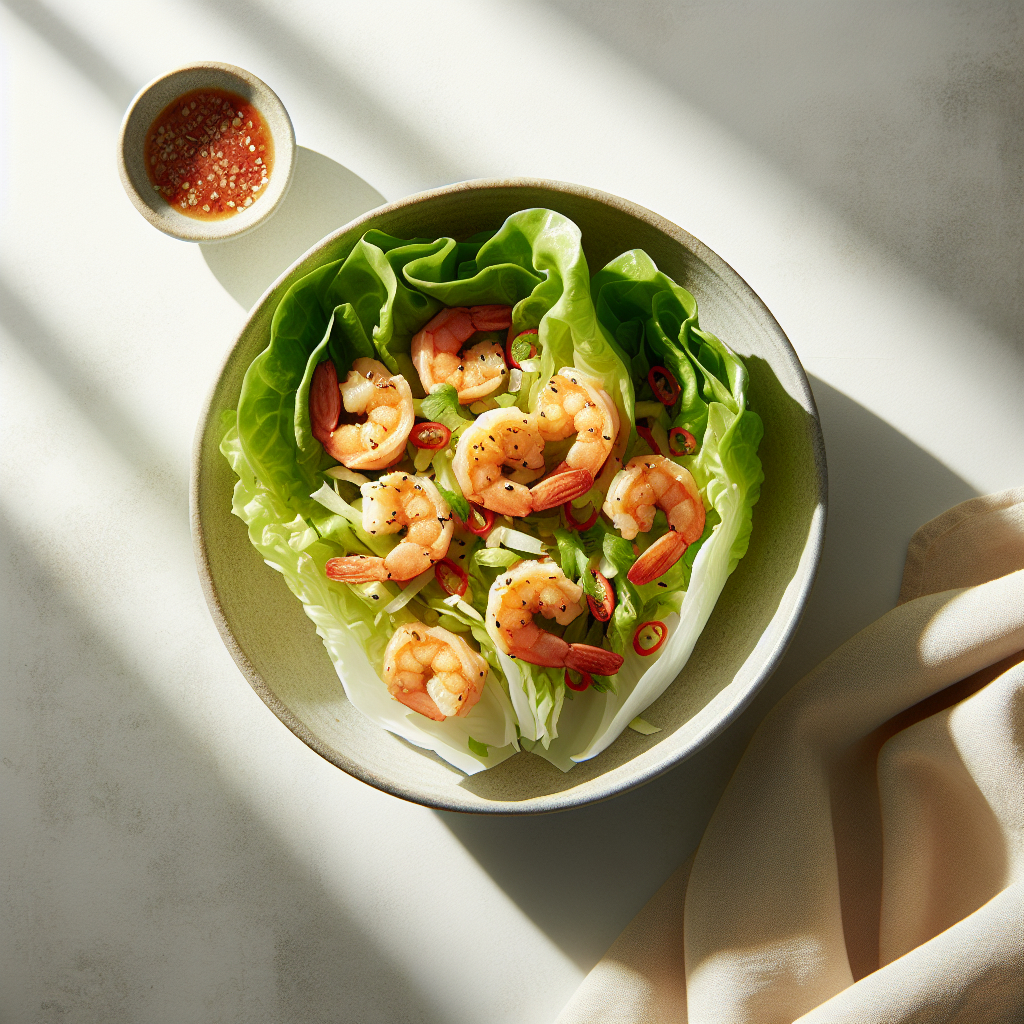 Spicy Shrimp Lettuce Wraps