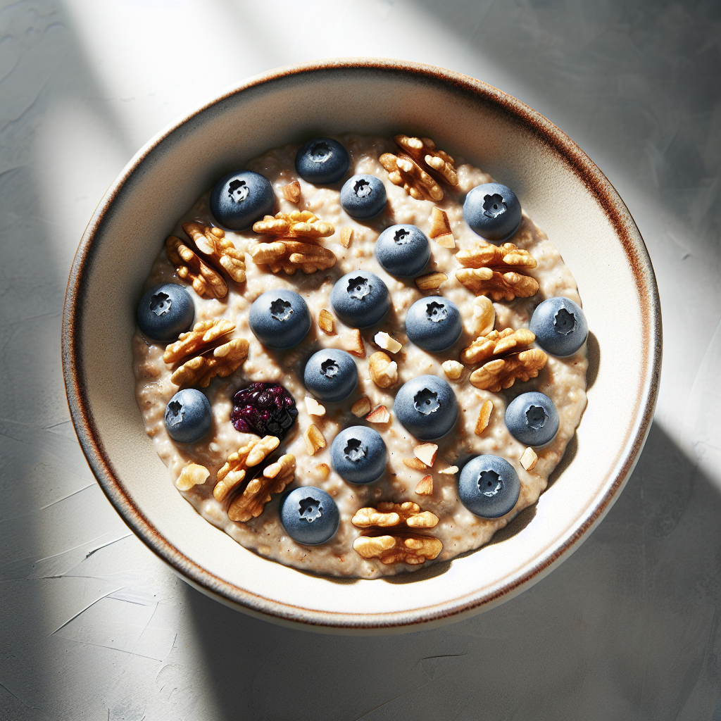 Brain-Boosting Blueberry & Walnut Oatmeal