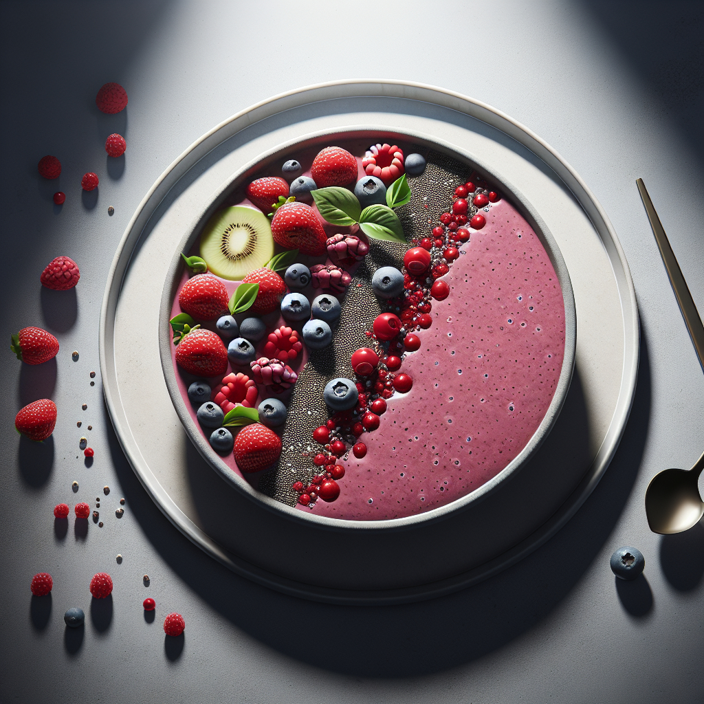 Antioxidant Berry & Chia Smoothie for Youthful Skin