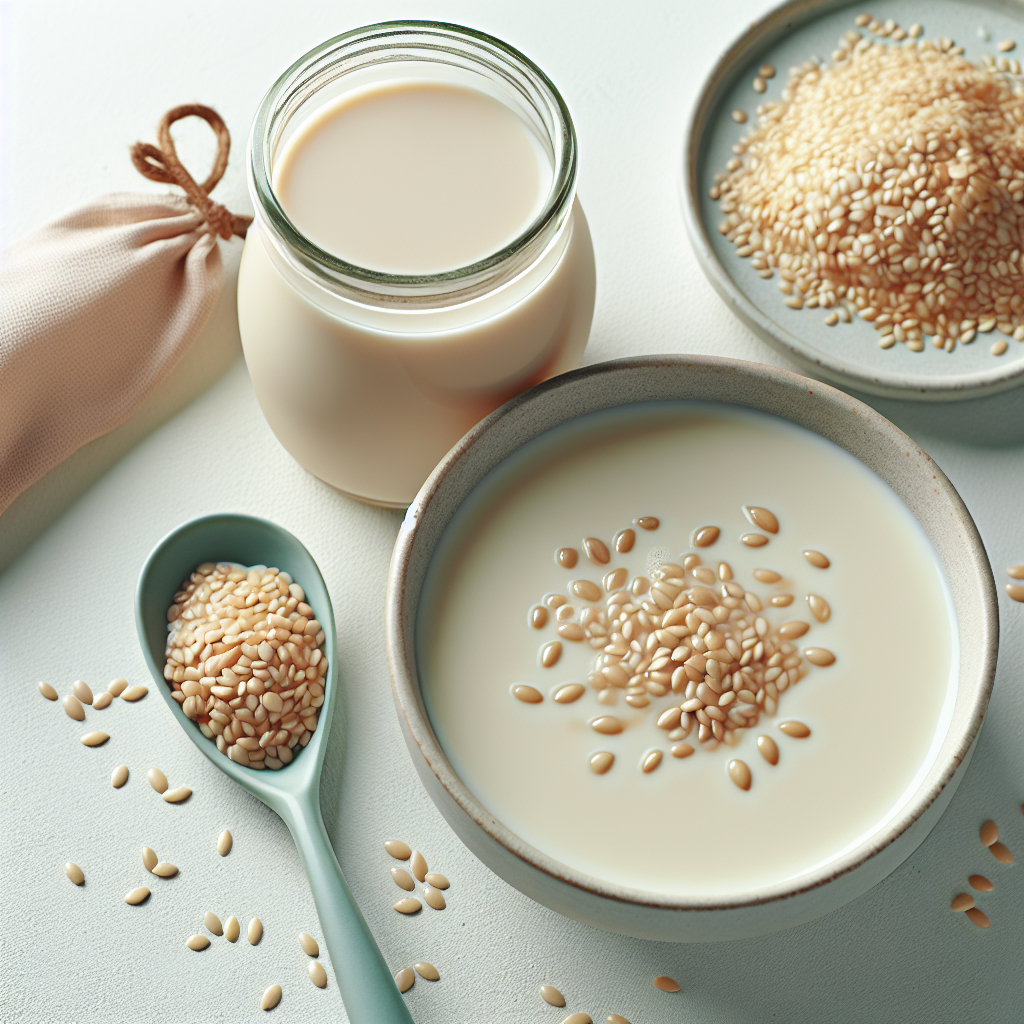 Calcium-Rich Sesame Seed Drink for Pregnancy Support