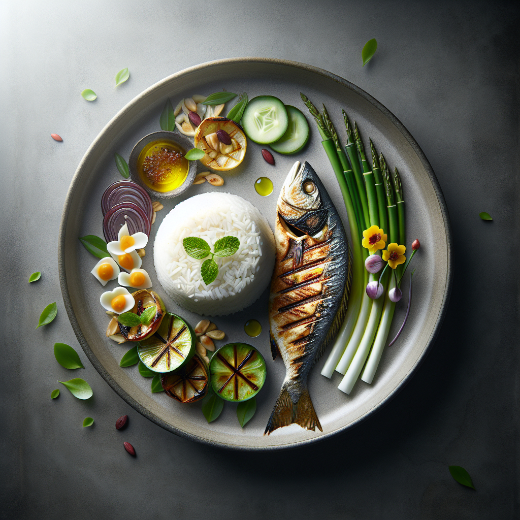 Coconut Rice with Grilled Fish