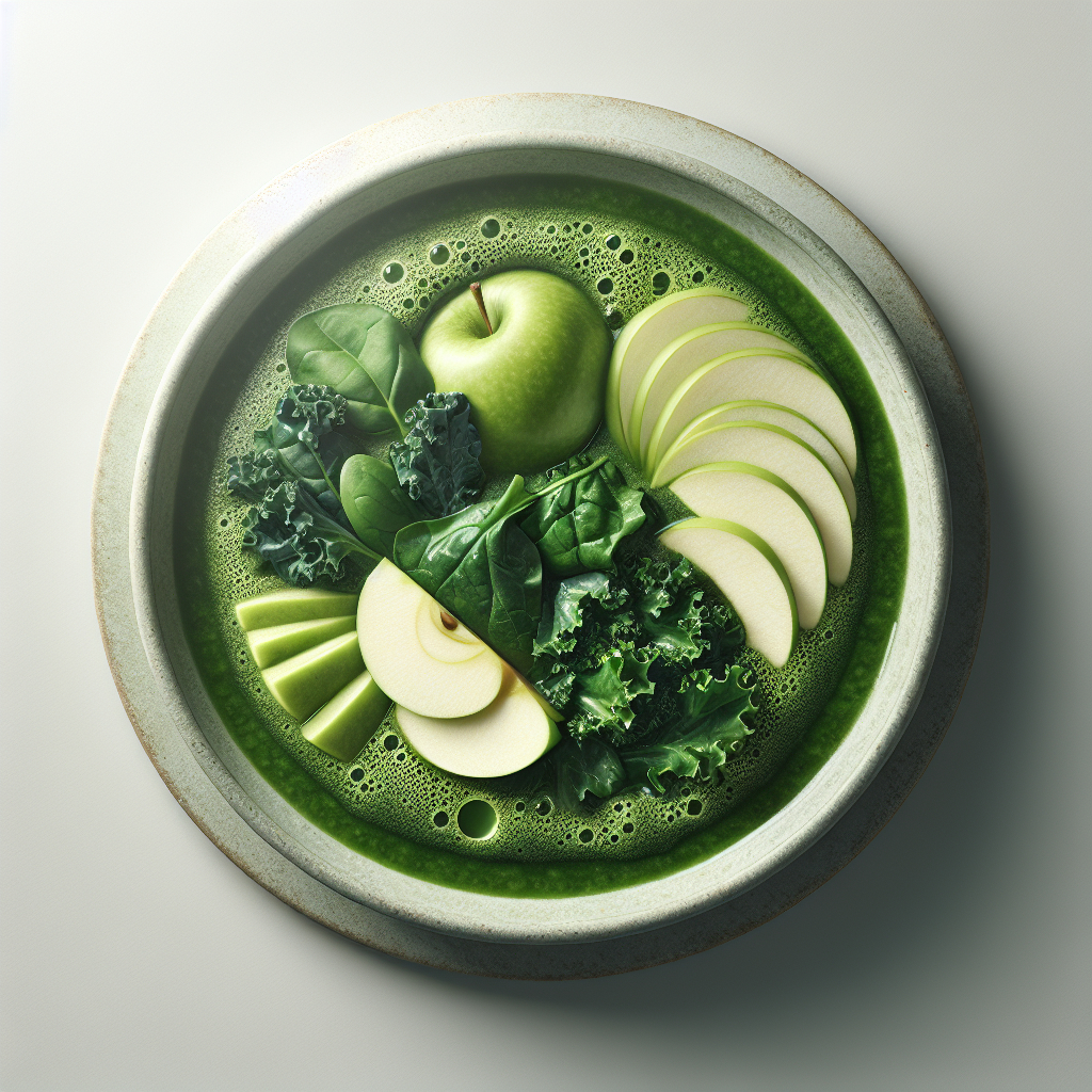 Iron-Boosting Green Juice (Spinach, Kale, Apple)