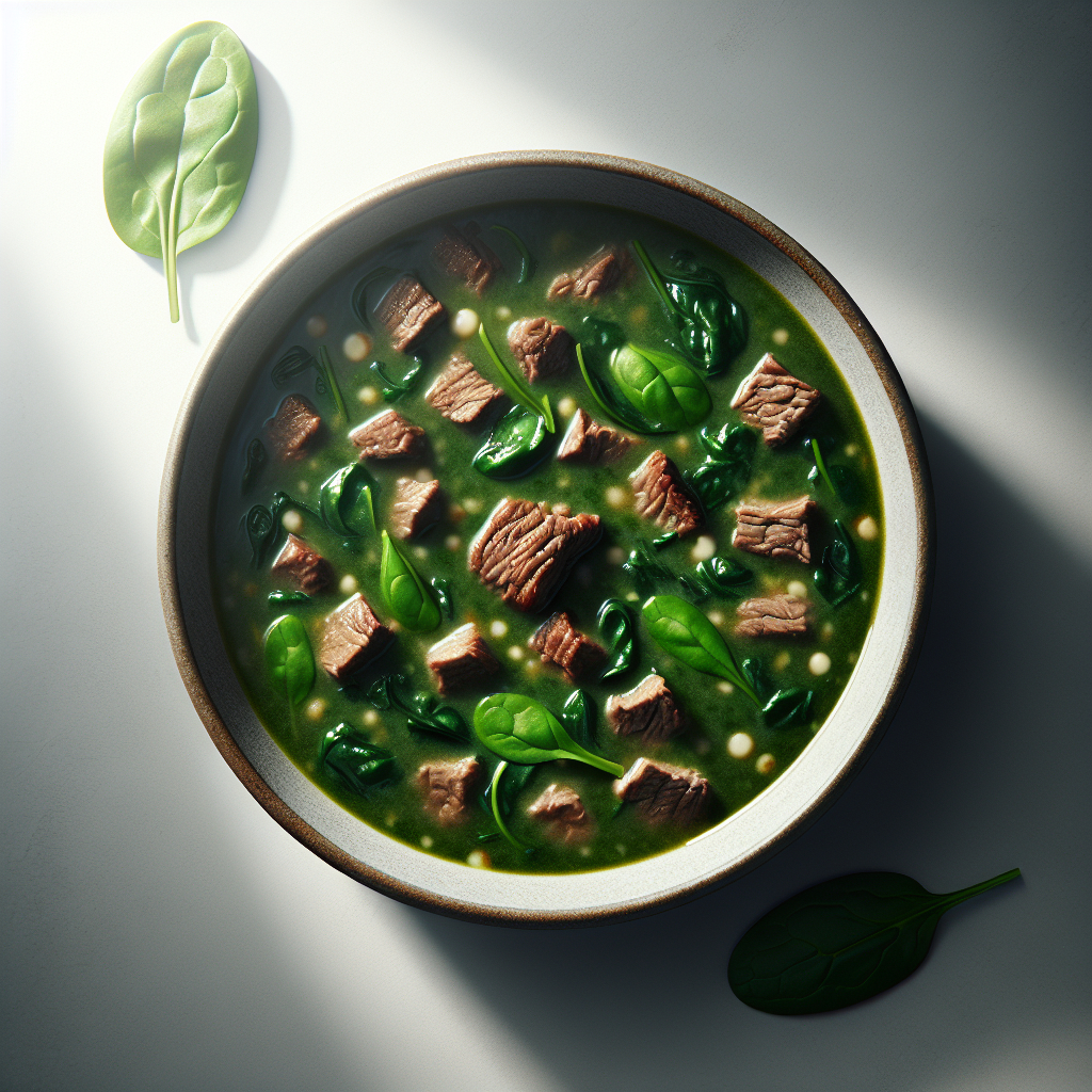 Iron-Rich Spinach & Beef Soup