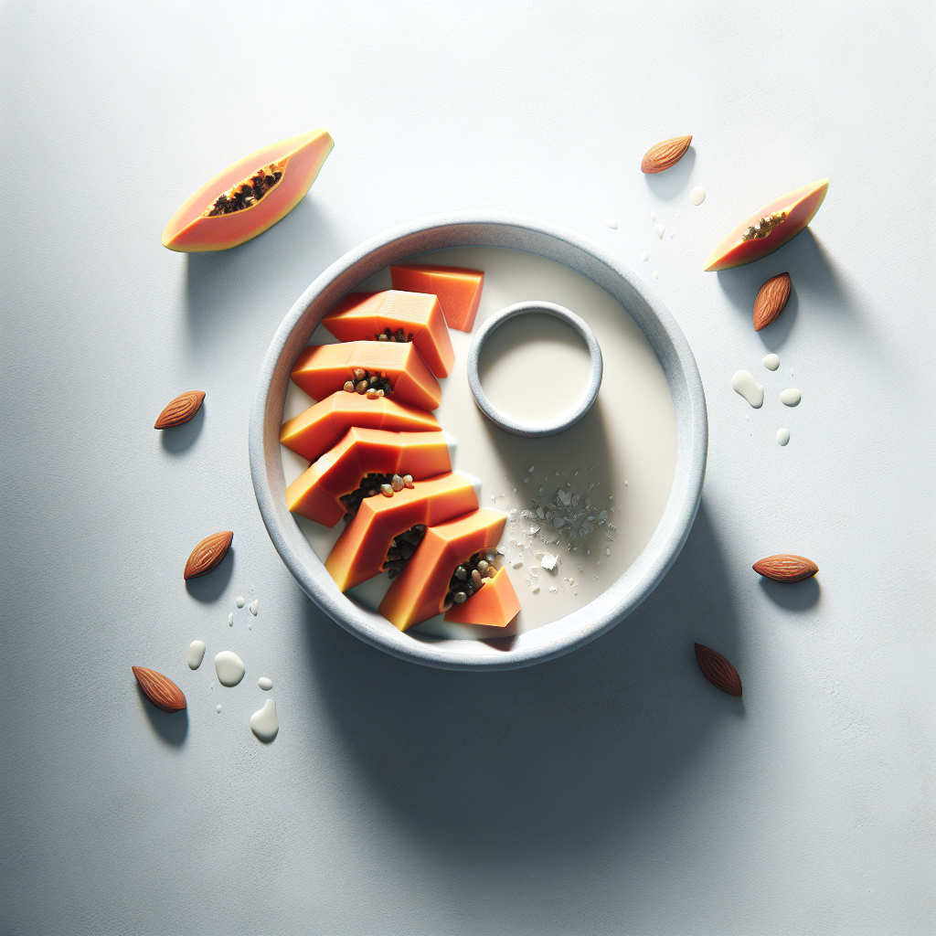 Papaya Smoothie with Almond Milk