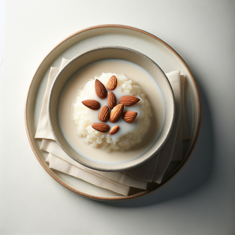 Non-Spicy Rice Pudding with Almond Milk